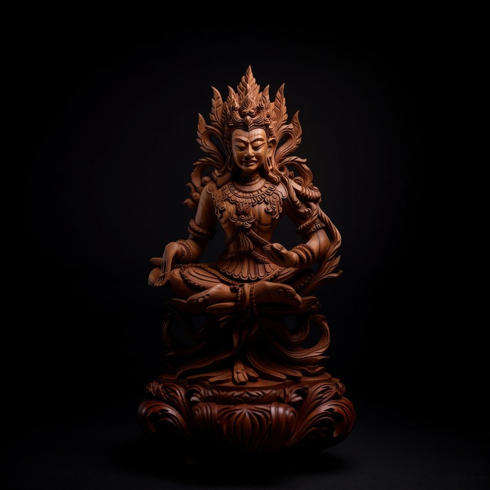 A Thai mythology creature art tradition bronze. AI generated Image by rawpixel.