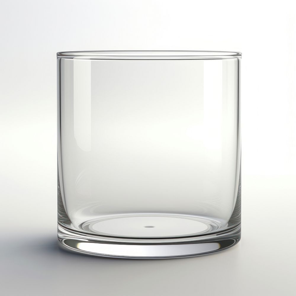 Cylinder glass transparent vase.