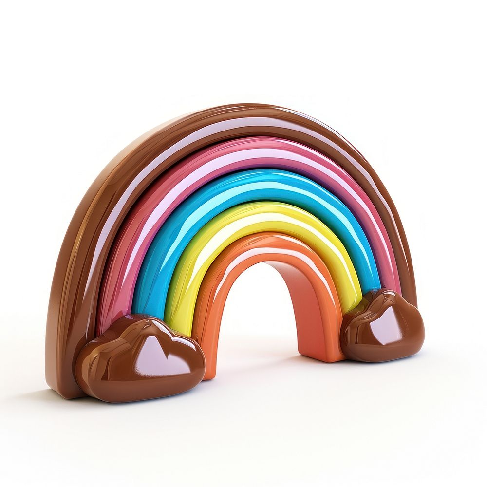 Rainbow white background confectionery spectrum.