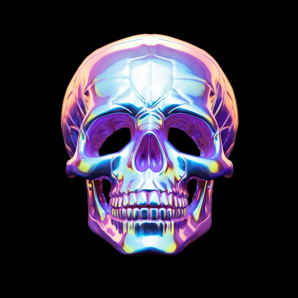 Skull border purple creativity tomography.