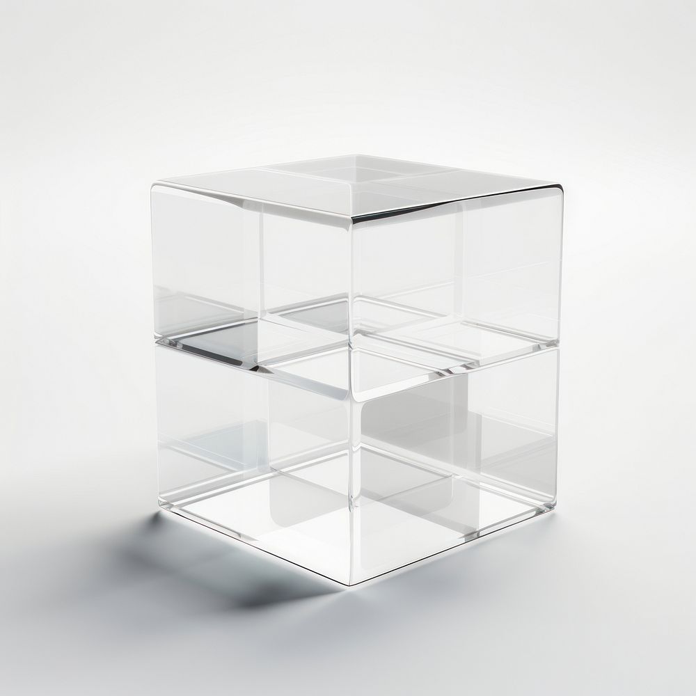 Cuboid furniture shape glass.