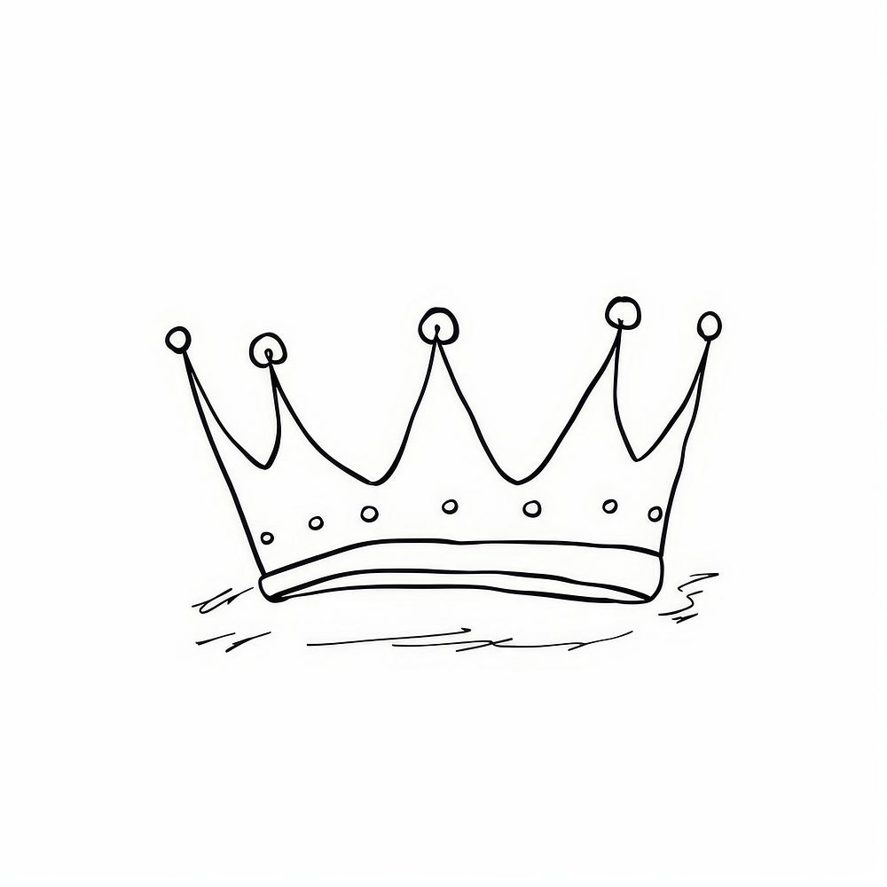 Crown icon sketch doodle tiara.