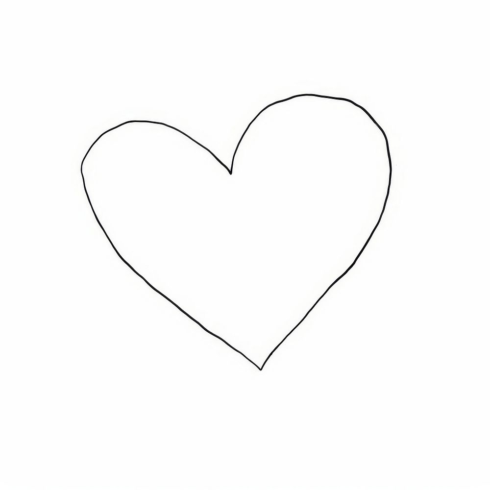 A heart sketch white line. | Premium Photo Illustration - rawpixel