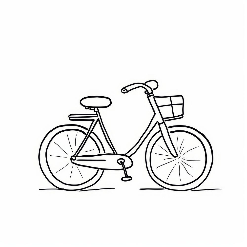 Bicycle sketch vehicle drawing.