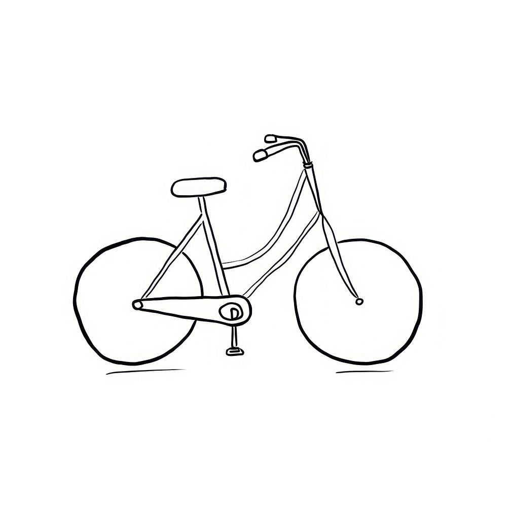 Bicycle vehicle sketch line.
