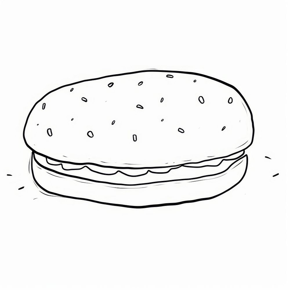 Burger sketch drawing food.