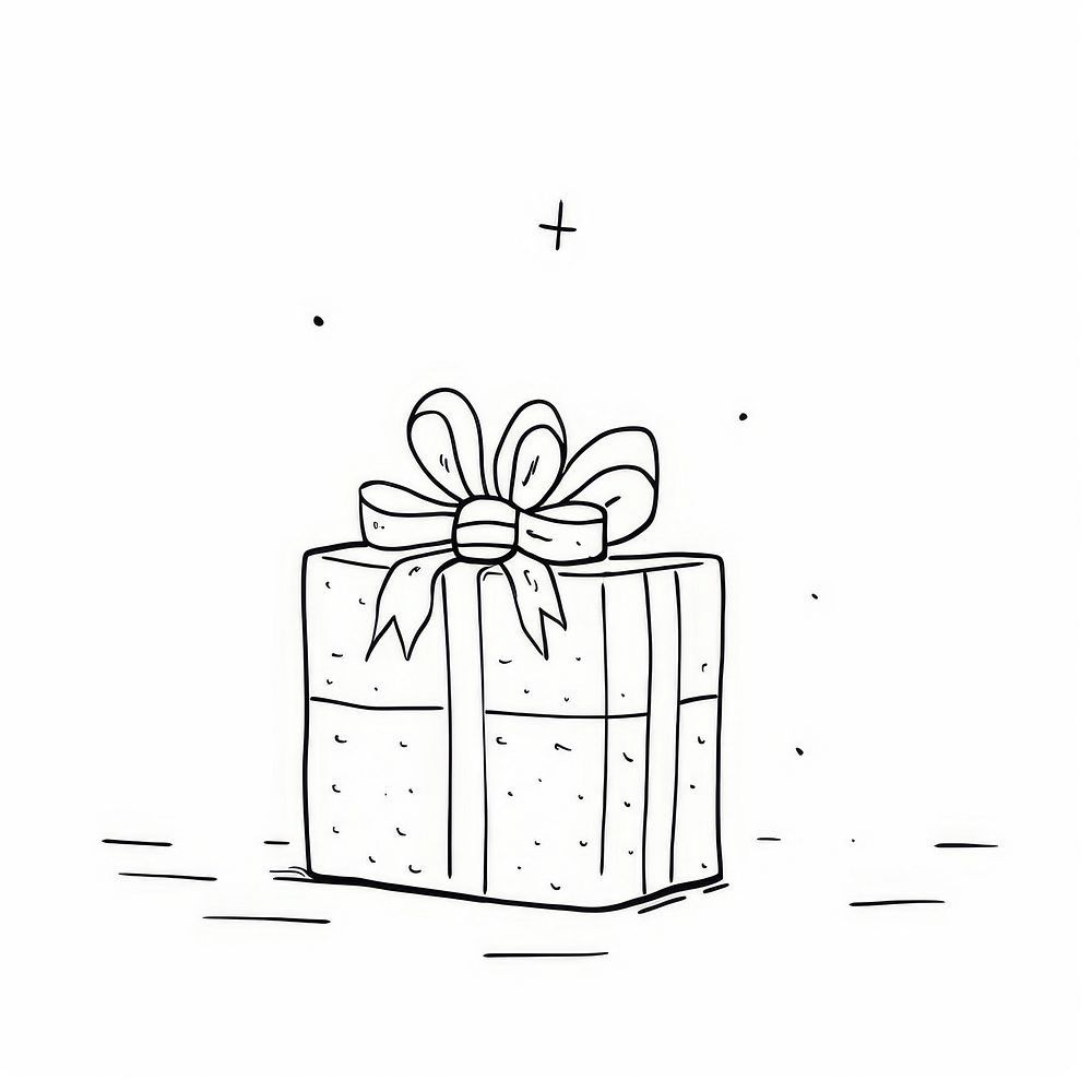 Gift sketch doodle line.