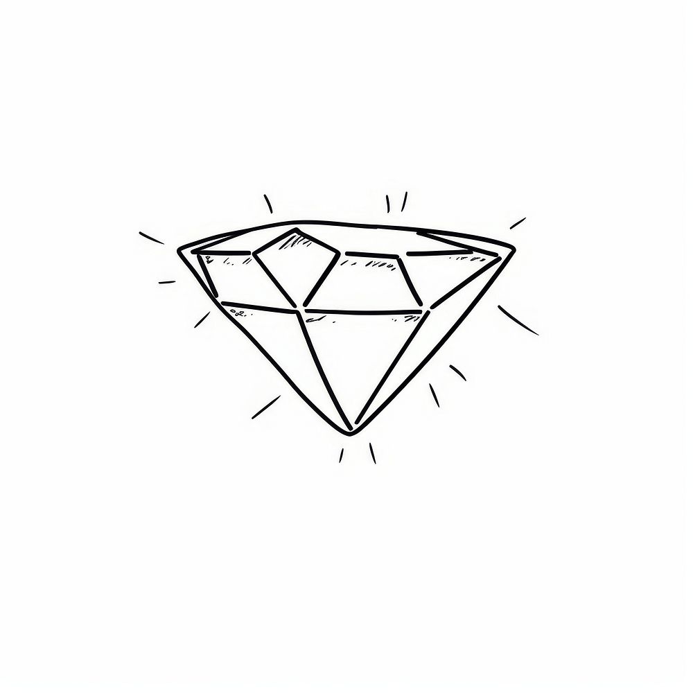 Diamond jewelry sketch line.