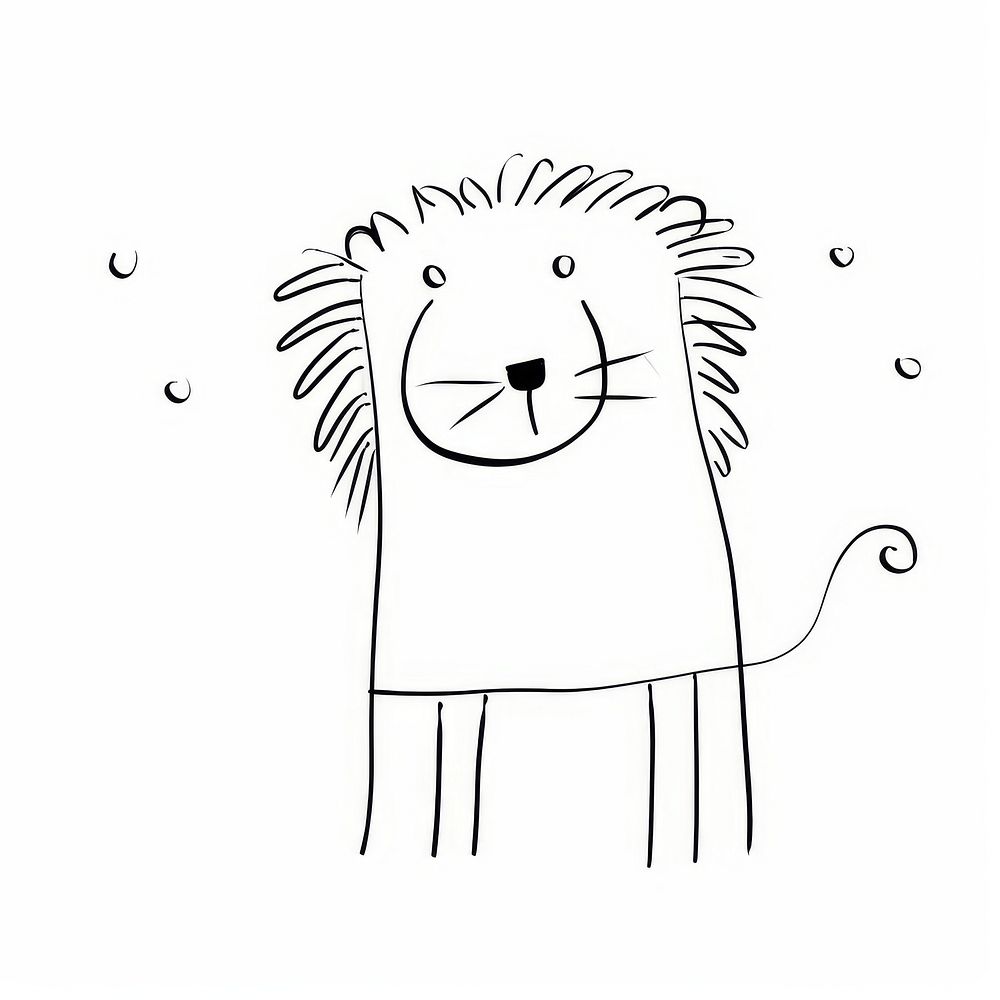 Lion sketch drawing animal.