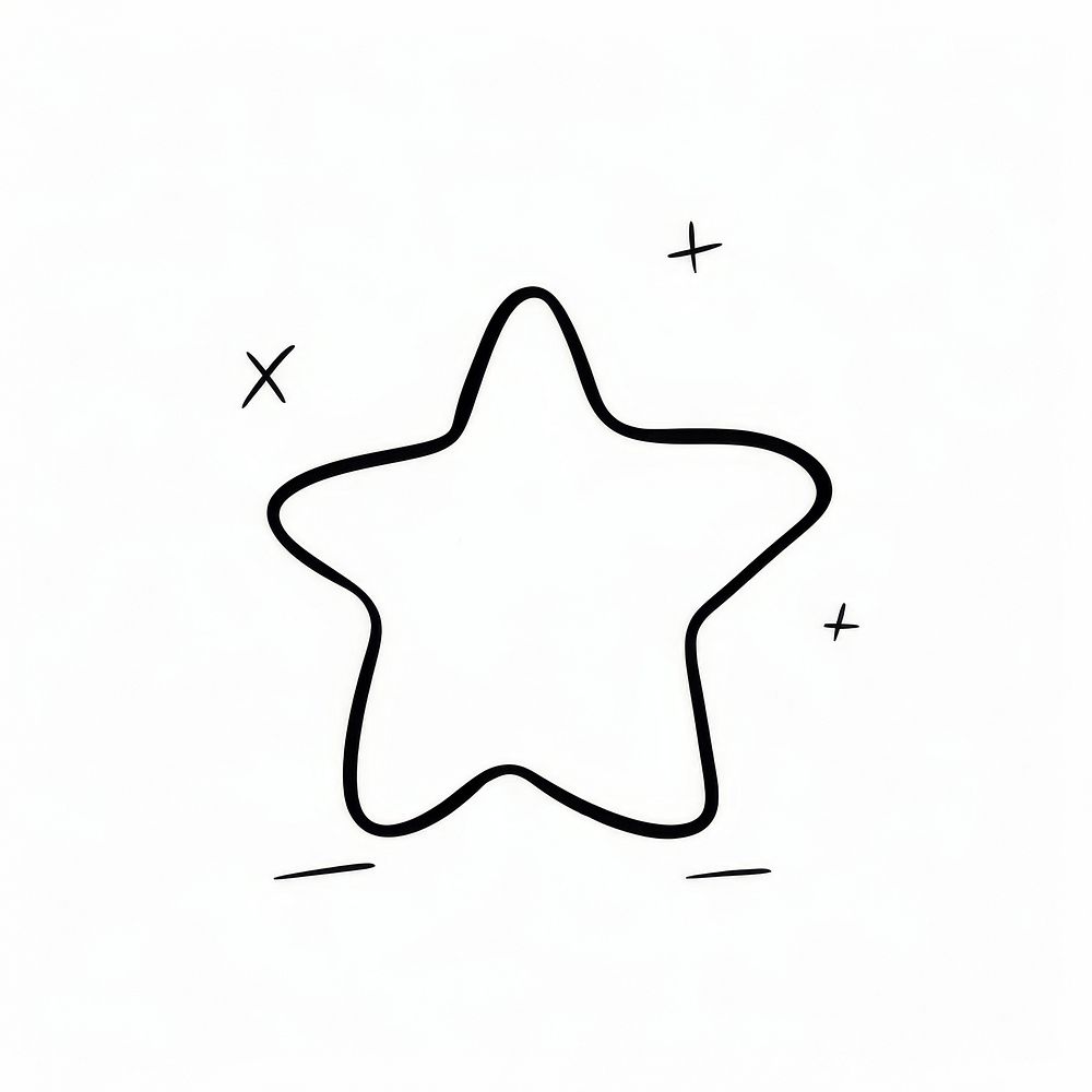 Star sketch symbol line.