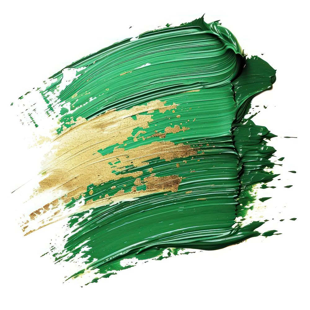 Paint brush stroke backgrounds green white background.