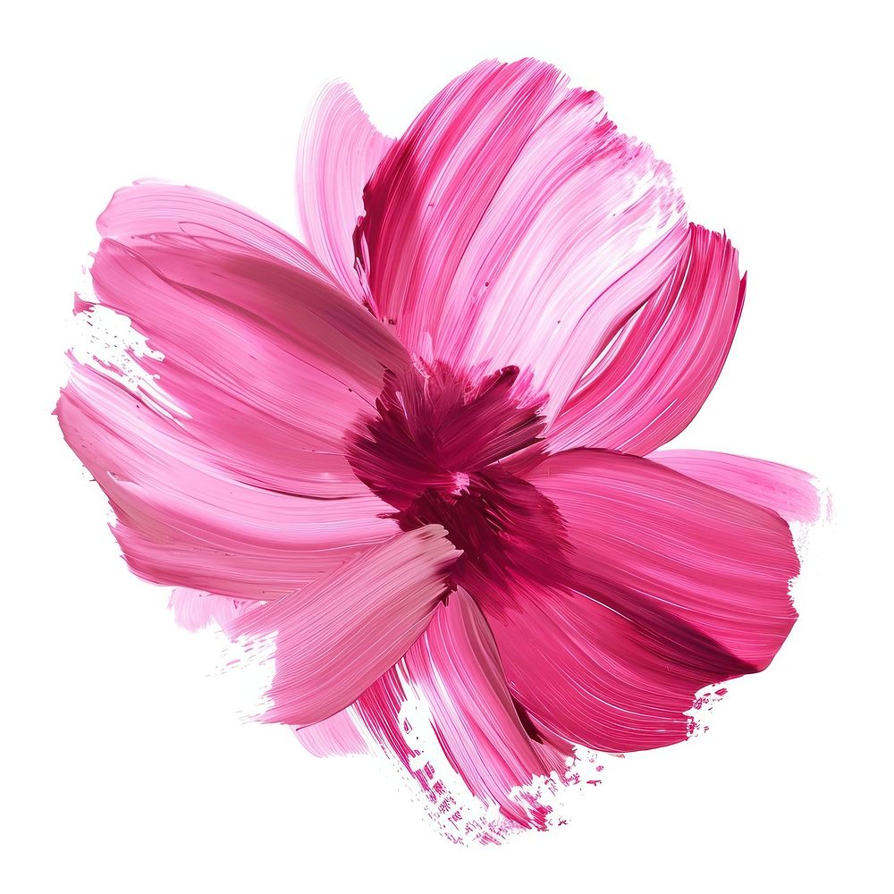 Paint flower shape brush stroke petal plant pink.