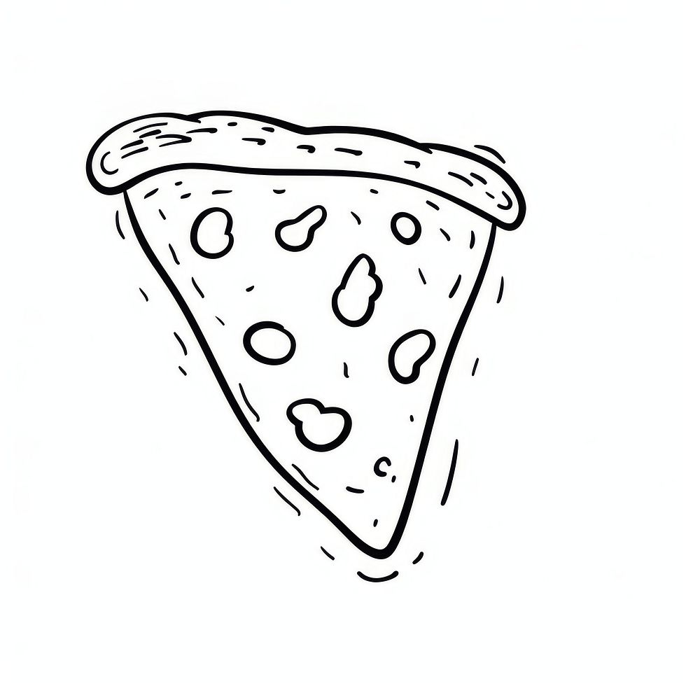 Pizza sketch food line.