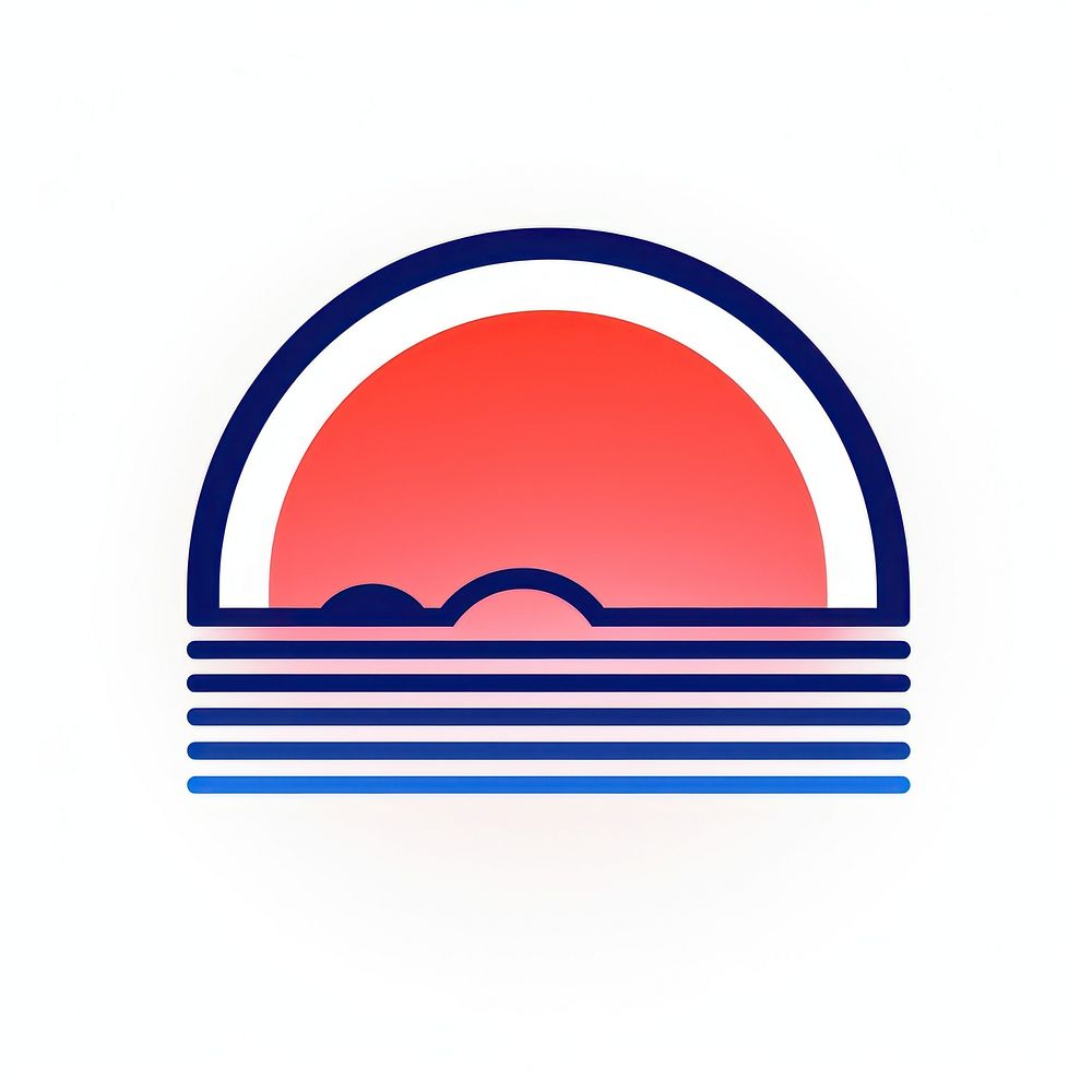 Beach icon logo line tranquility.