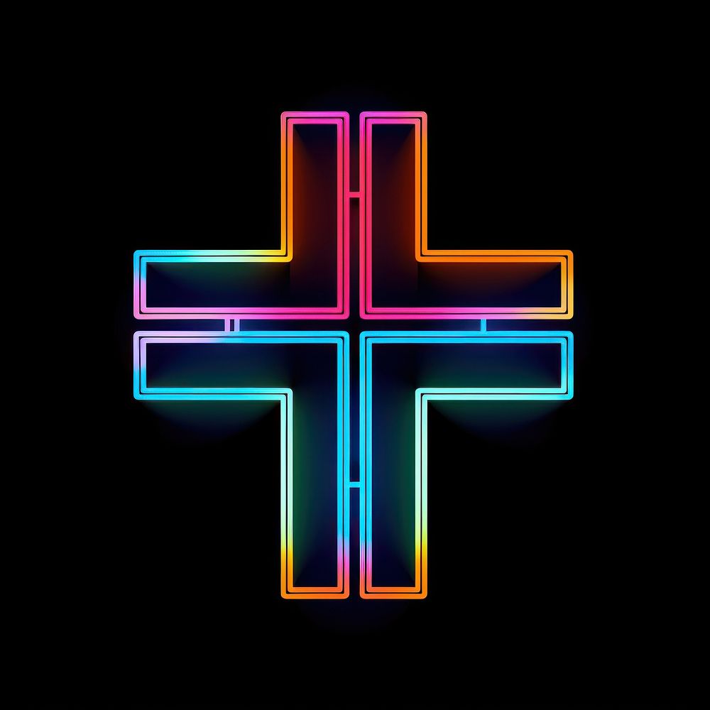 Abstract christian cross light neon | Premium Photo Illustration - rawpixel