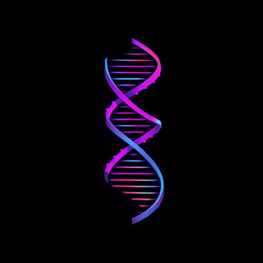 Dna icon light abstract glowing.