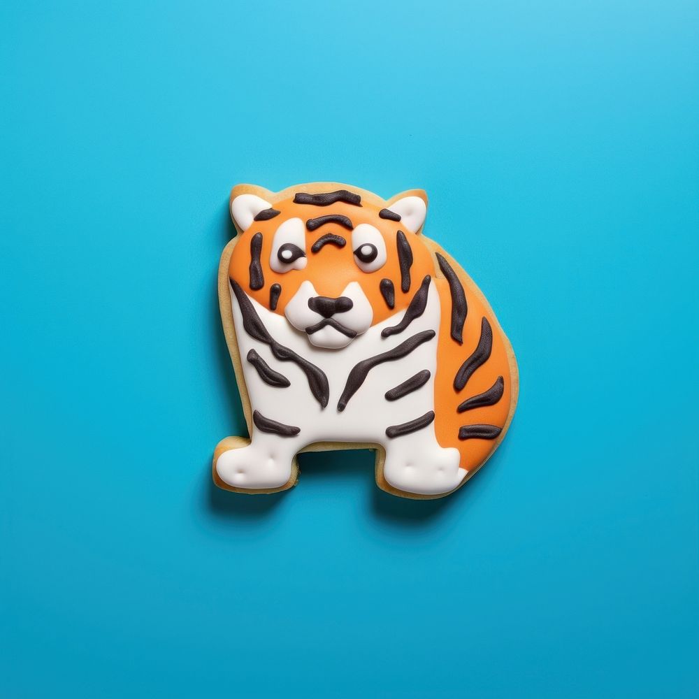Tiger animal mammal cookie. AI generated Image by rawpixel.
