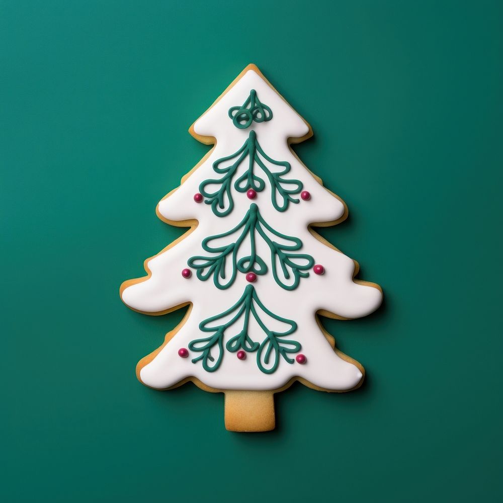 Tree christmas cookie icing. AI generated Image by rawpixel.