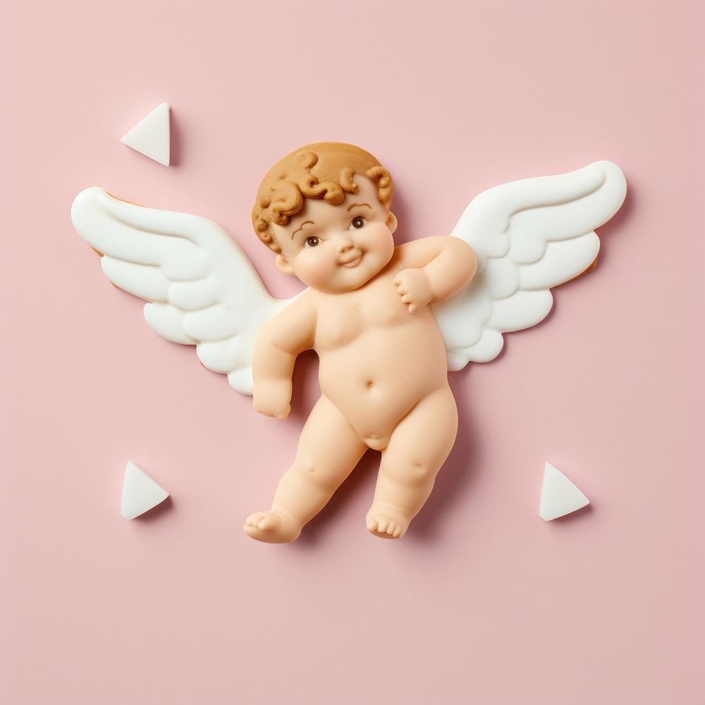Baby cupid angel art toy. AI generated Image by rawpixel.