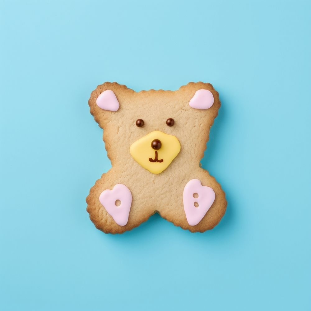 Bear cookie icing gingerbread. AI generated Image by rawpixel.
