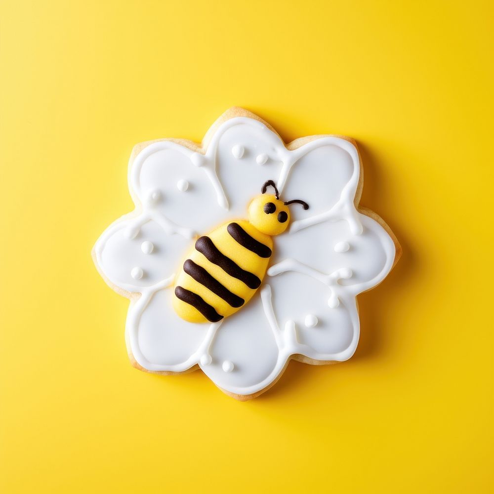 Bee animal insect cookie. AI generated Image by rawpixel.