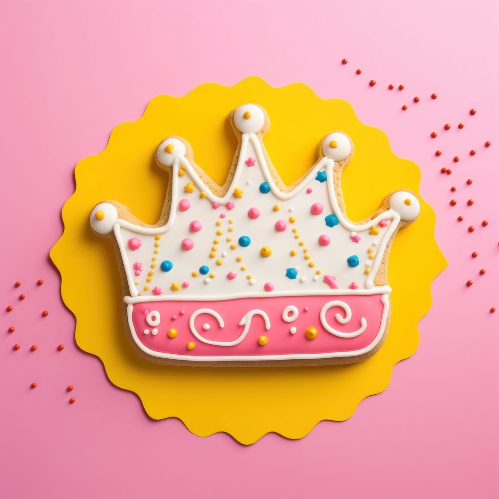 Birthday icing dessert cookie. AI generated Image by rawpixel.