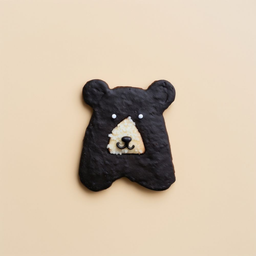 Black bear animal mammal cookie. AI generated Image by rawpixel.