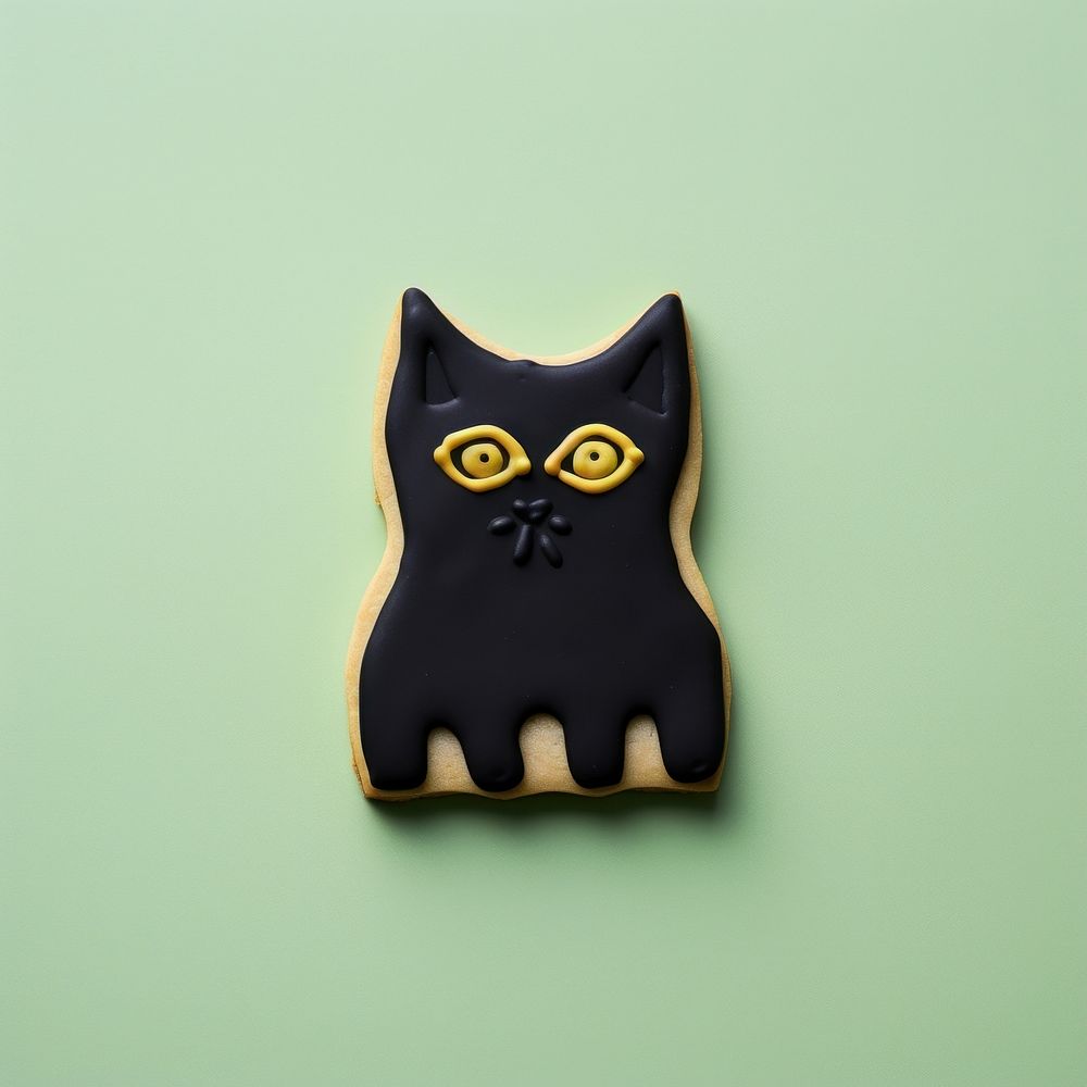 Black cat cookie animal mammal. AI generated Image by rawpixel.