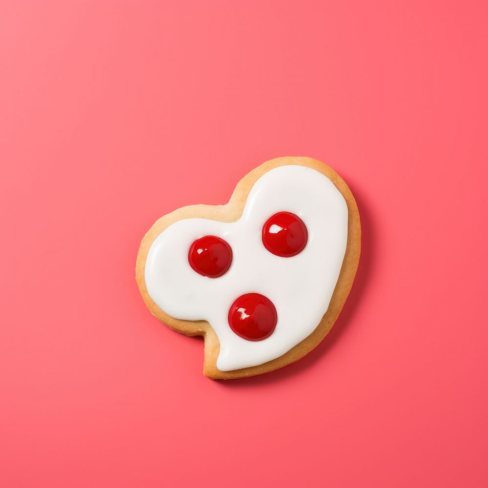 Cherry cookie dessert biscuit. AI generated Image by rawpixel.