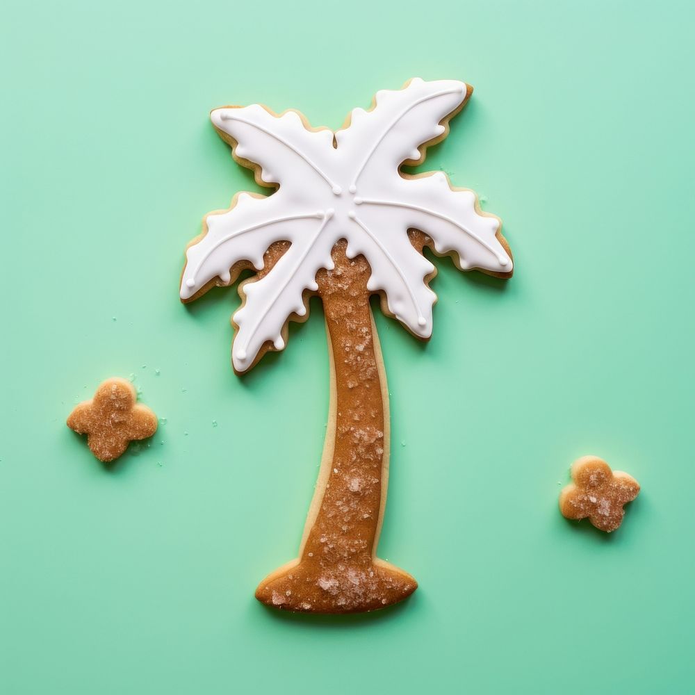Coconut tree cookie gingerbread dessert. AI generated Image by rawpixel.