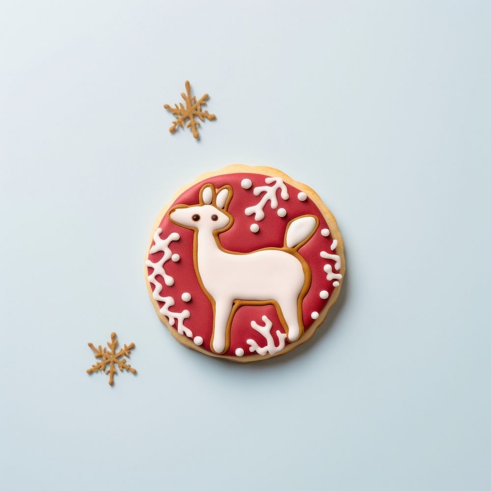 Deer cookie icing dessert. AI generated Image by rawpixel.