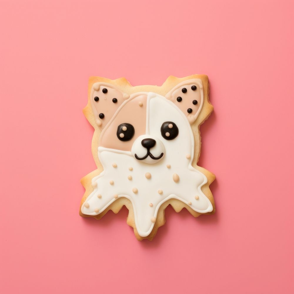 Dog cookie icing dessert. AI generated Image by rawpixel.
