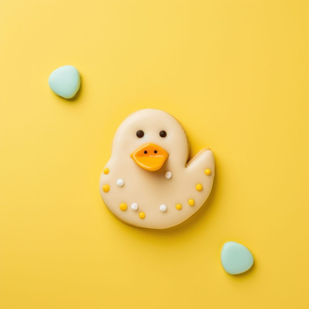 Duck icing dessert cookie. AI generated Image by rawpixel.
