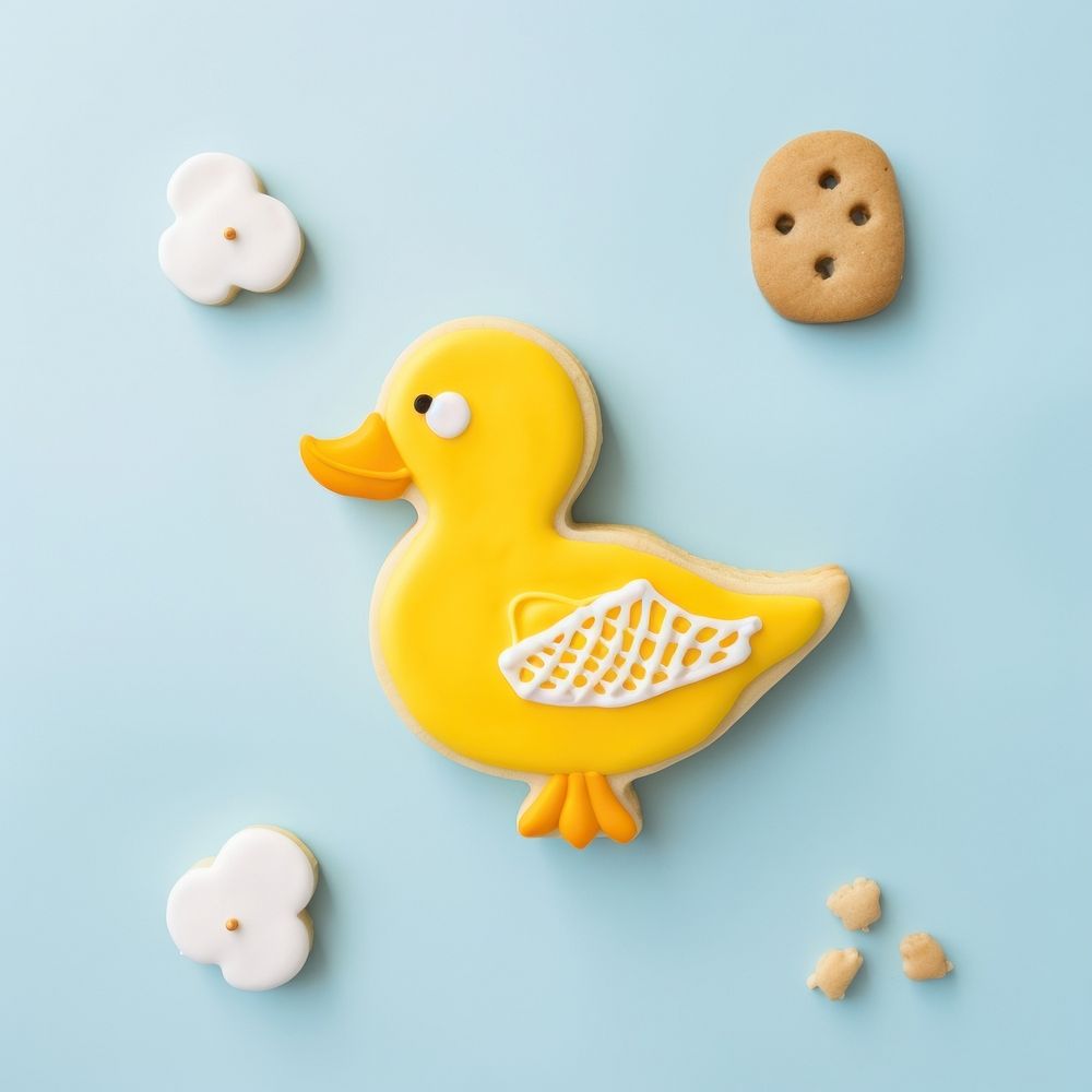 Duck animal cookie icing. AI generated Image by rawpixel.