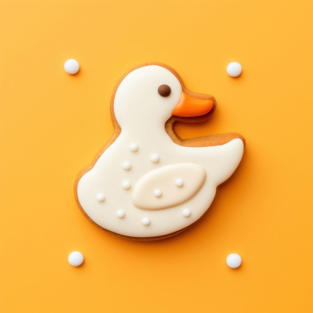 Duck cookie icing representation. AI generated Image by rawpixel.