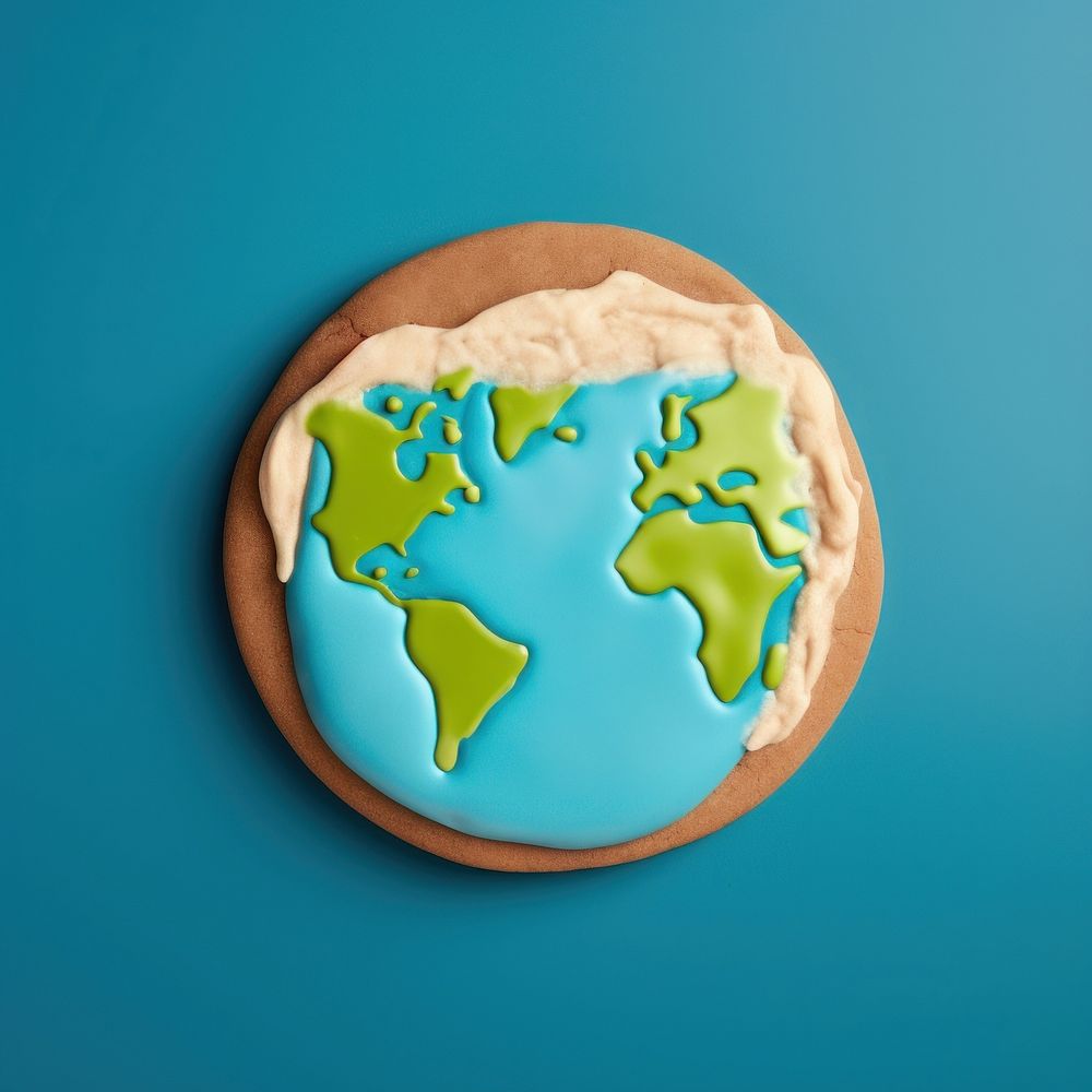Earth dessert cookie planet. AI generated Image by rawpixel.