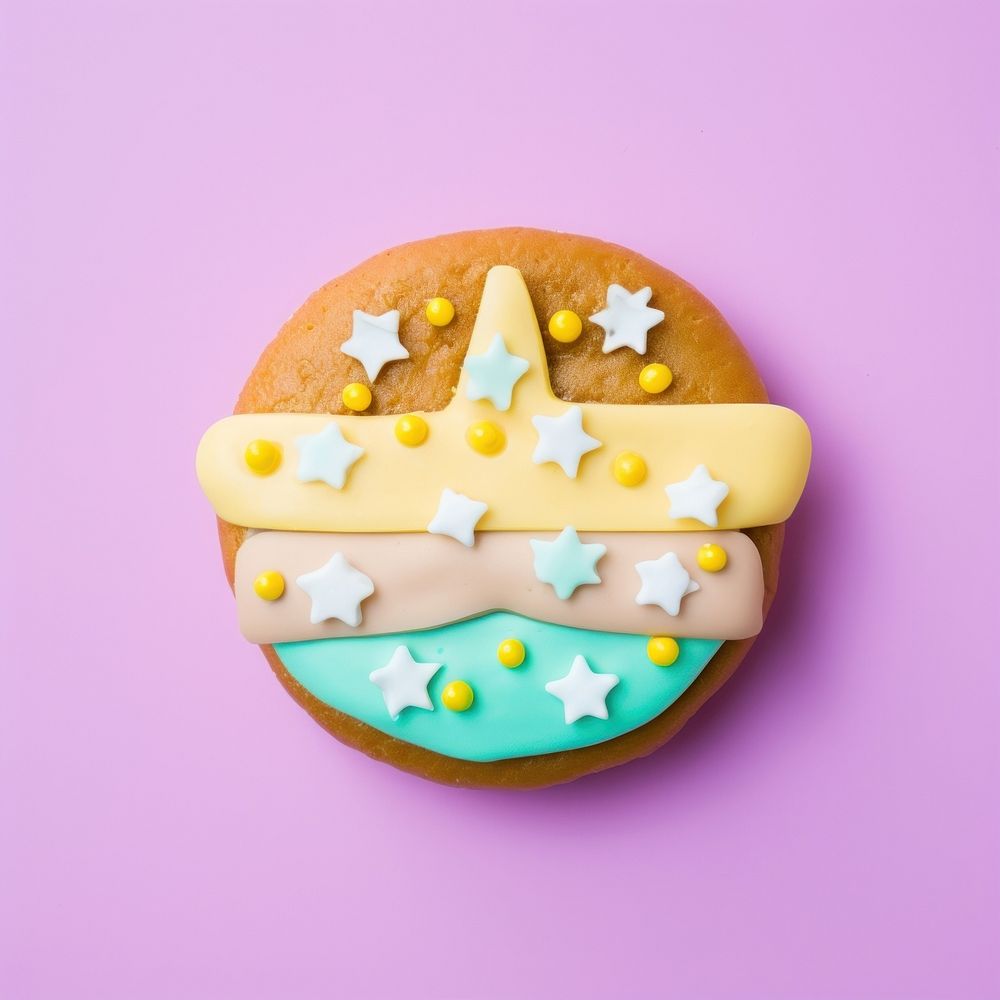 Hamburger cookie icing dessert. AI generated Image by rawpixel.