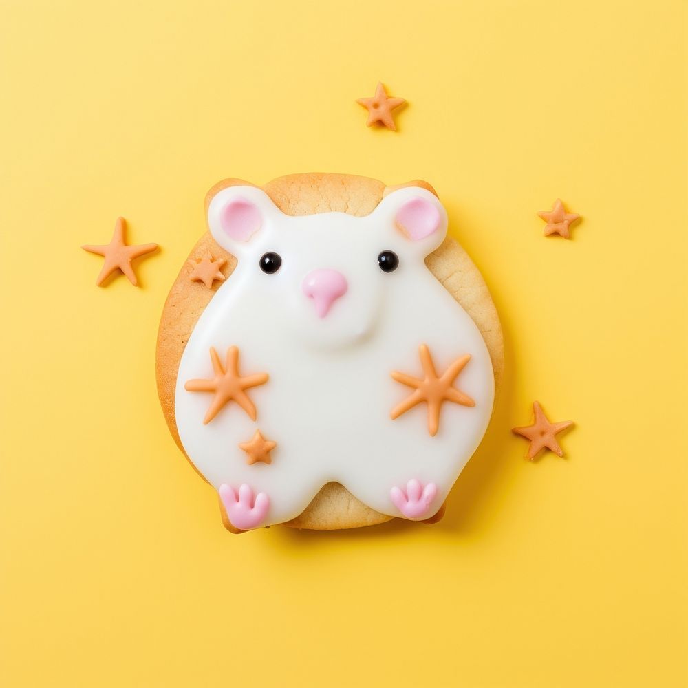 Hamster dessert cookie mammal. AI generated Image by rawpixel.