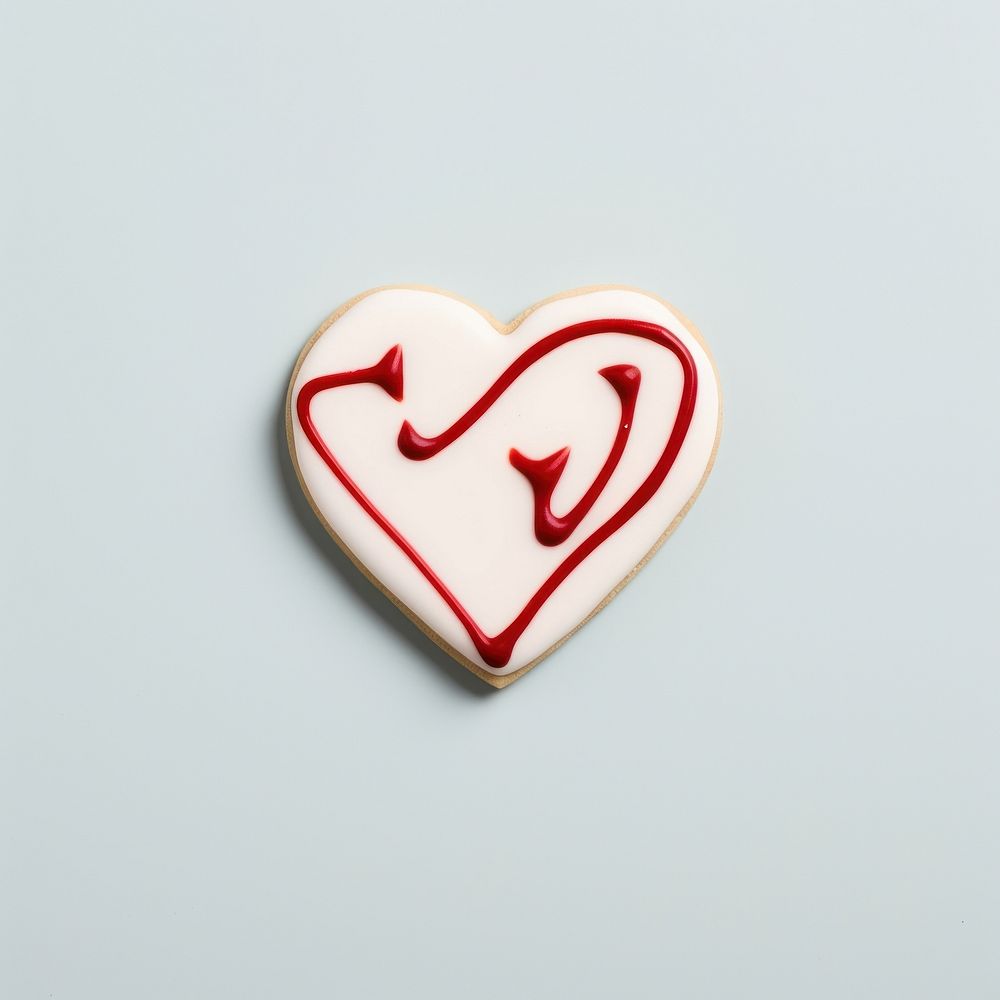 Heart icing cookie confectionery. AI generated Image by rawpixel.