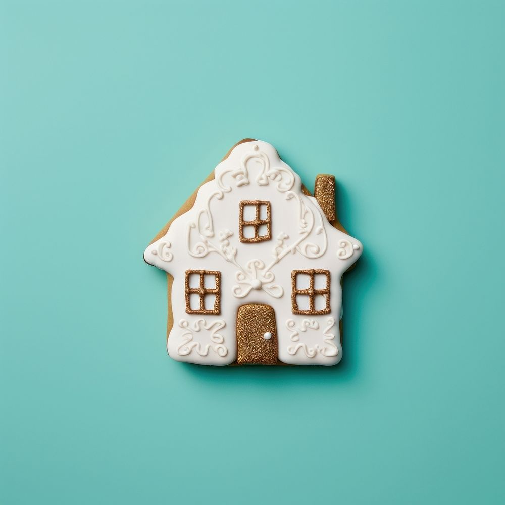 House cookie icing gingerbread. AI generated Image by rawpixel.