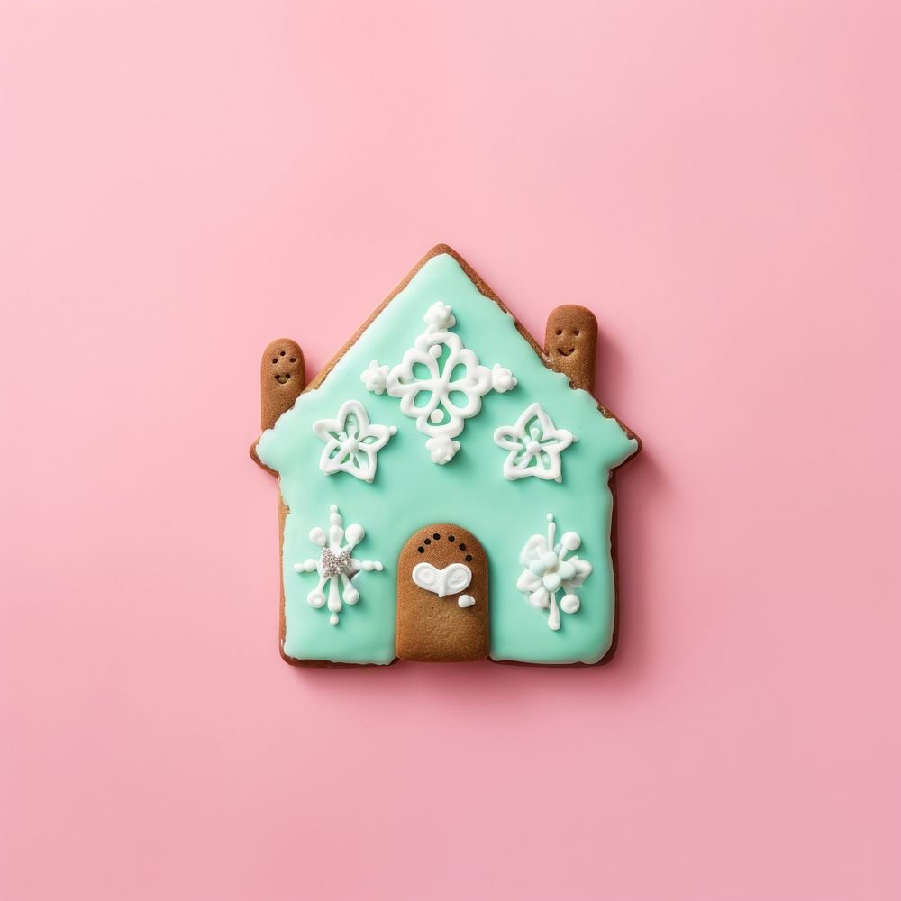 House cookie icing gingerbread. AI generated Image by rawpixel.