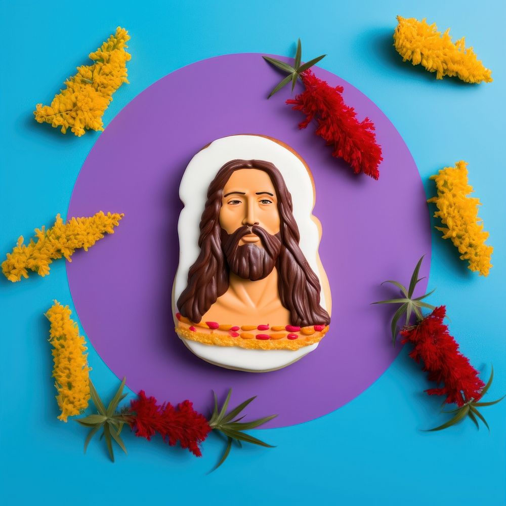 Jesus art flower plant. AI generated Image by rawpixel.