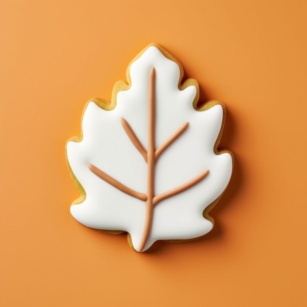 Leaf cookie plant icing. AI generated Image by rawpixel.