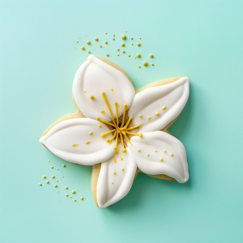 Lily icing dessert flower. AI generated Image by rawpixel.