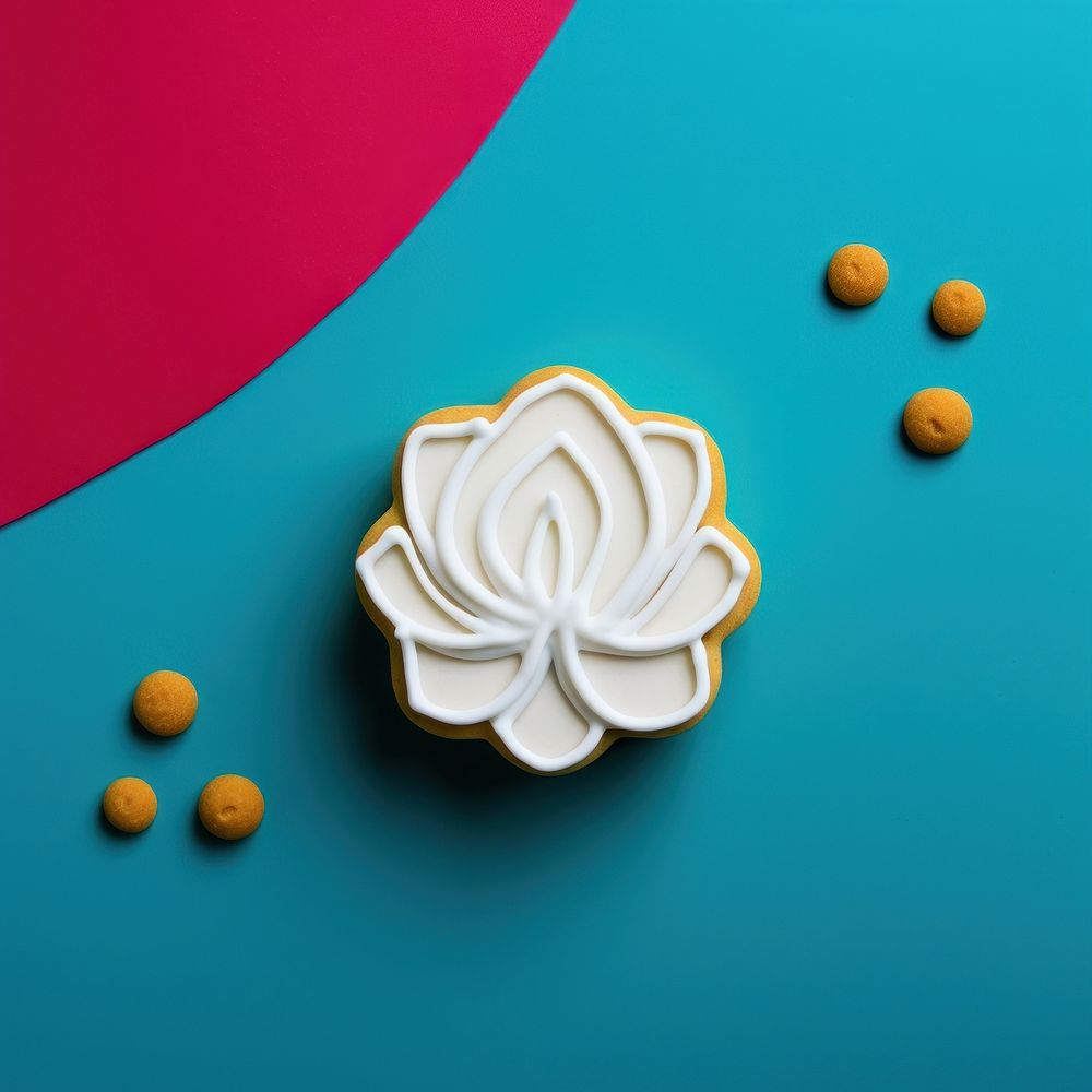 Lotus icing dessert food. AI generated Image by rawpixel.