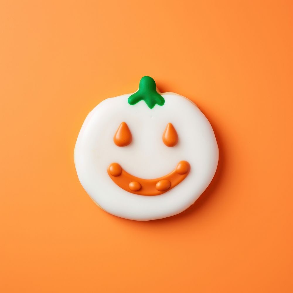 Pumpkin dessert cookie icing. AI generated Image by rawpixel.