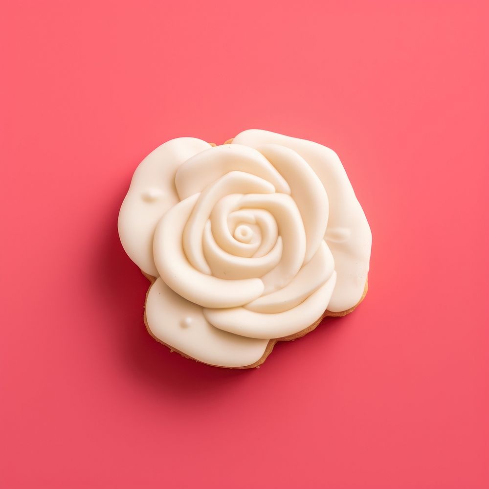 Rose icing dessert plant. AI generated Image by rawpixel.