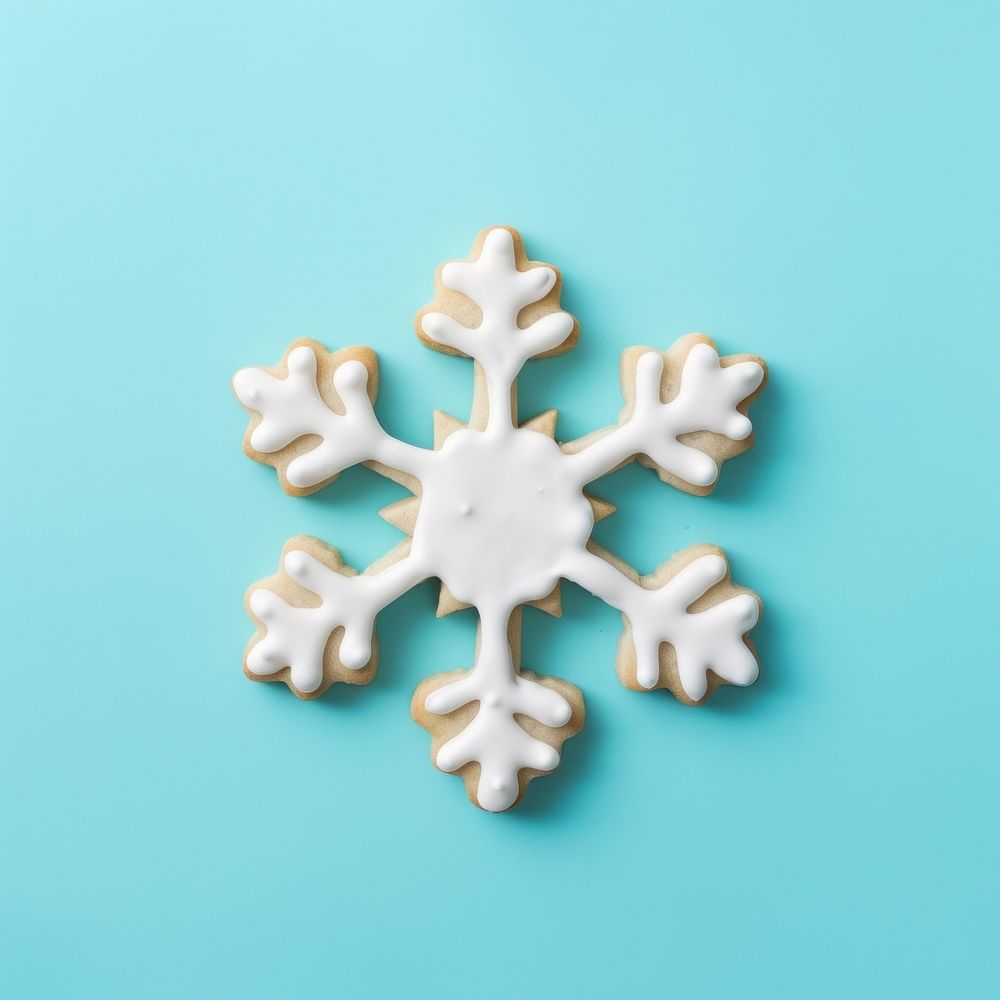 Snow flake icing snowflake dessert. AI generated Image by rawpixel.