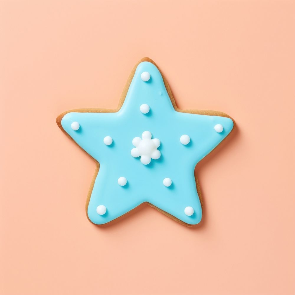 Star icing turquoise dessert. AI generated Image by rawpixel.