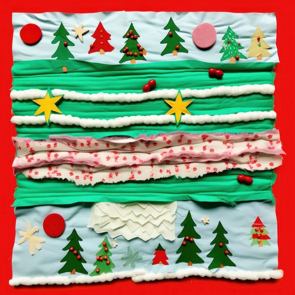 Simple fabric textile illustration minimal of a christmas pattern art celebration.